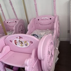 Disney Princess Carriage Convertible Toddler Bed To Twin