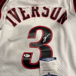Allen Iverson Swingman Autograph Jersey Beckett COA