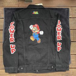 Levi’s Nintendo Super Mario Denim Trucker Jacket Size XXL Vintage Fit 