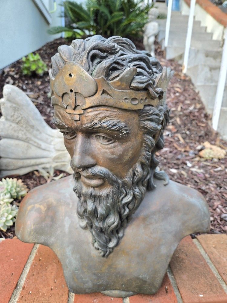 Bronze Sculpture Statue Neptune Signed Lance Jost 1996 Rare
