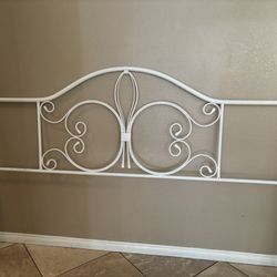 White Metal Headboard