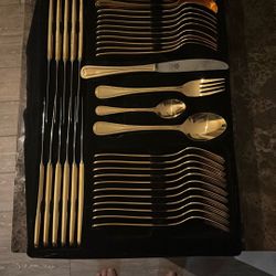 Fancy Flatware And Serving Set