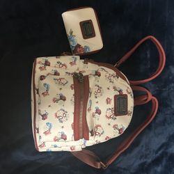 LOUNGEFLY backpack and wallet