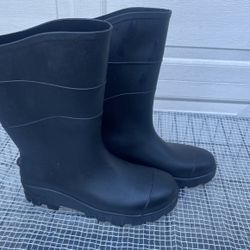 Black Rain Boots Men Size 7