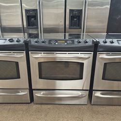GE stainless Steel Slide In Stove
