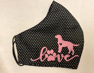Love and dog face mask