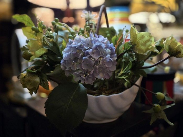 Pretty Floral Arrangements In White Vase