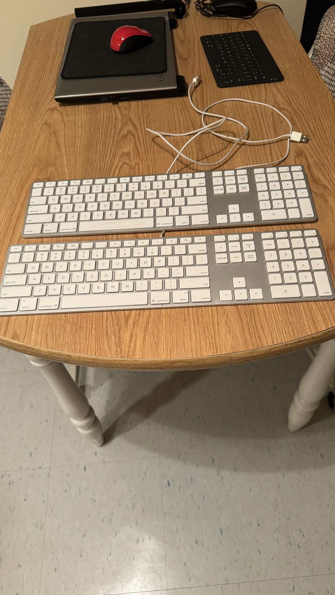 2 Wired Apple Keyboards