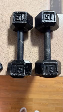 15lbs Iron Dumbbells