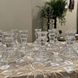 Glass Candleholders (Set of 12)