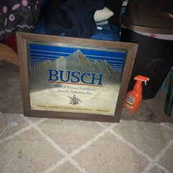 80s Busch Beer Mirror. 