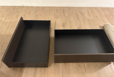 Black-Brown Ikea "MALM" Underbed Storage