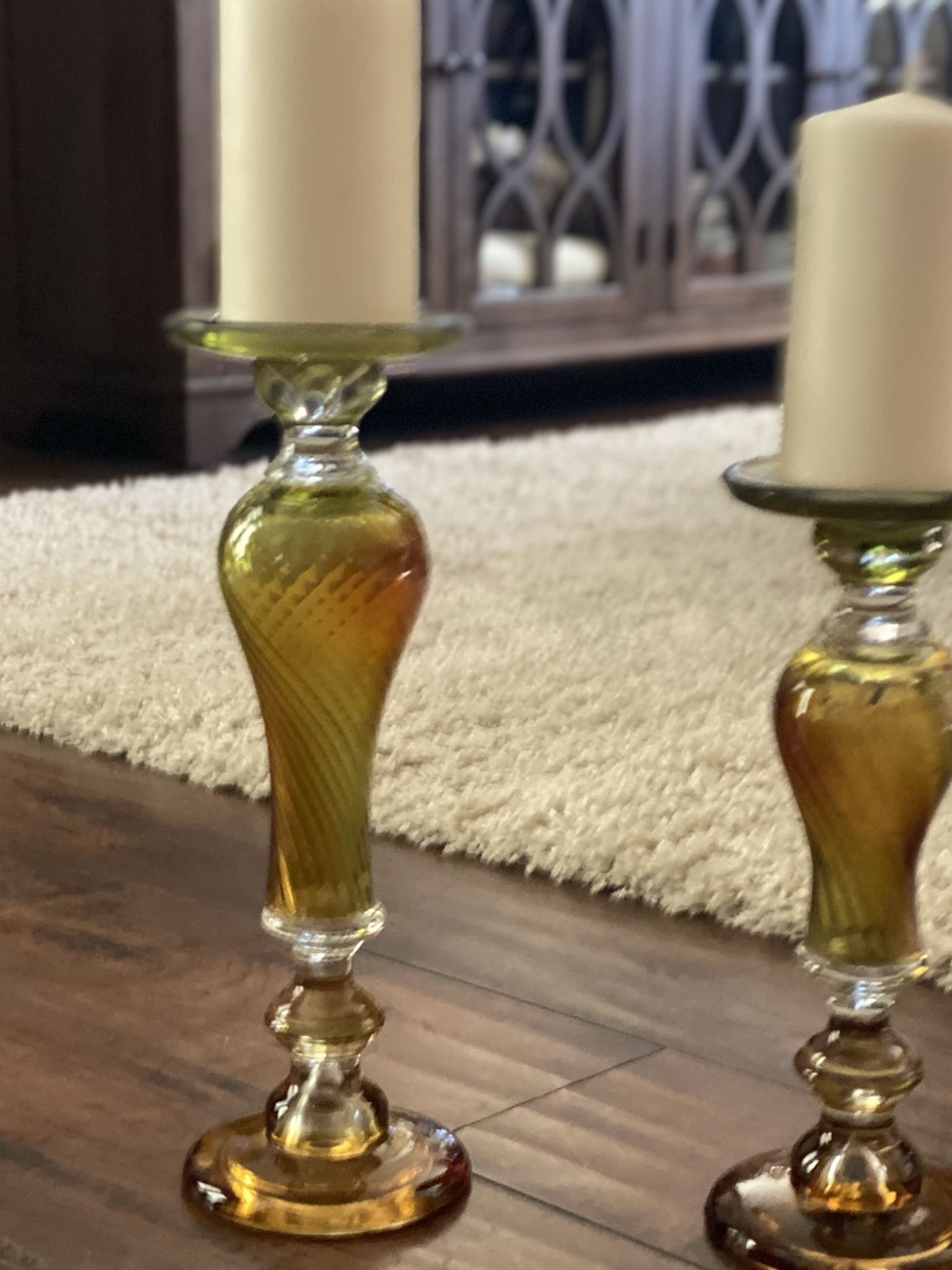 Glass Candlesticks From Pier One