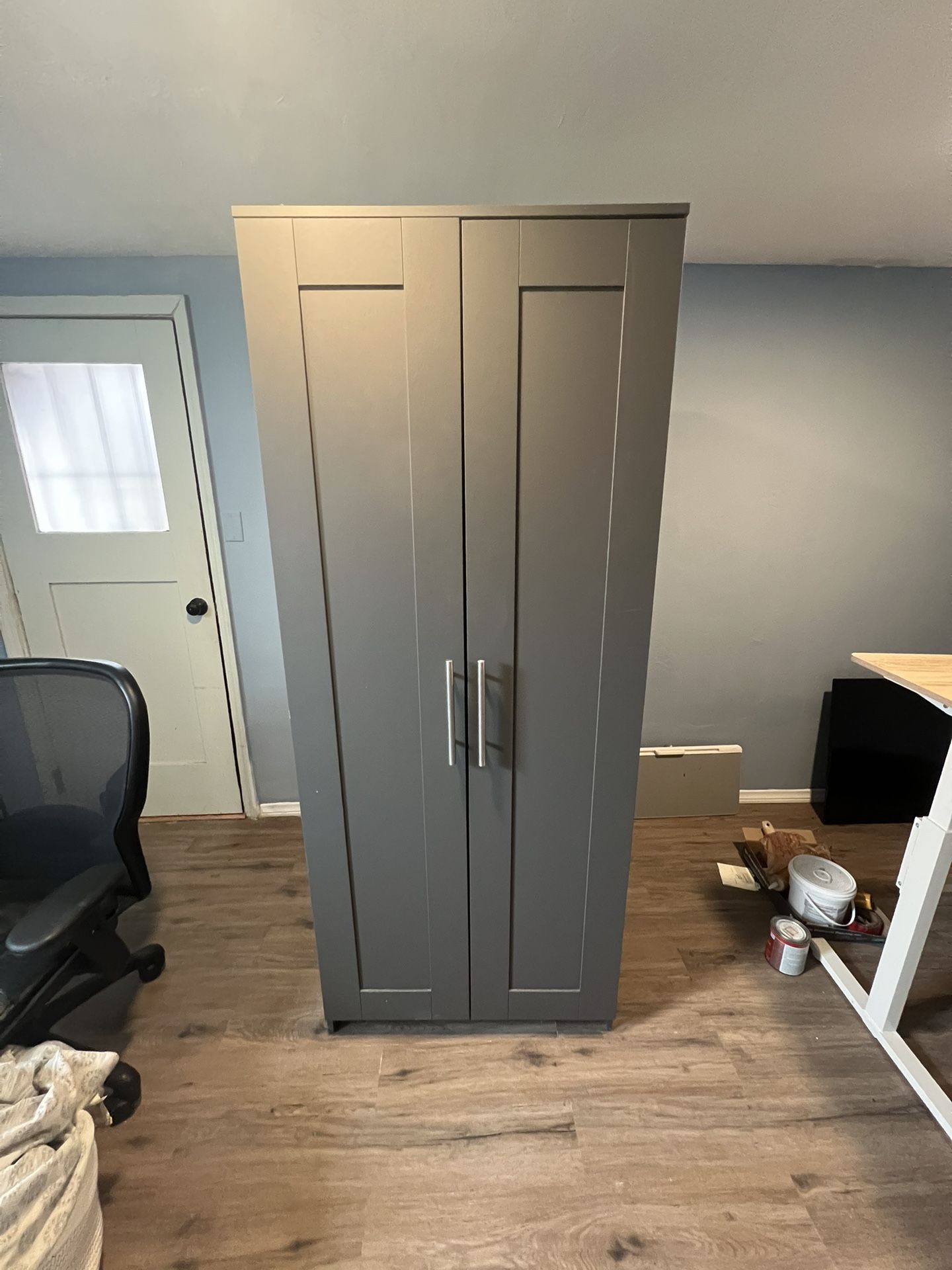 Spacious Armoire/Wardrobe with Clothing Rod and Storage Shelves