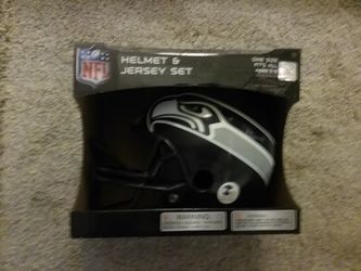 NFL Seattle Seahawks helmet and jersey set