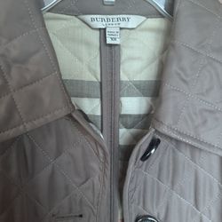 Burberry Brown Quilted Jacket, Women Size XS. Bought From The Burberry Store In Cherry Creek Mall.