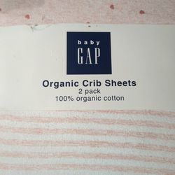 BABY GAP 100% ORGANIC CRIB SHEETS/GIRL