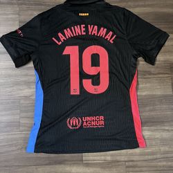 Barcelona Lamine Yamal Jersey Player Version Size XL