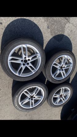 4 - 235/55r19 Stock Audi Q5 Mercedes Ml350 Wheels Rims Good Tires