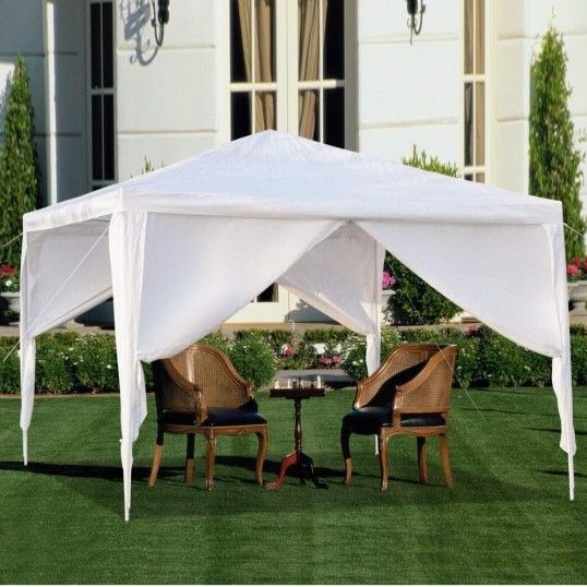 10' x 10' Outdoor White Waterproof Gazebo Canopy Tent