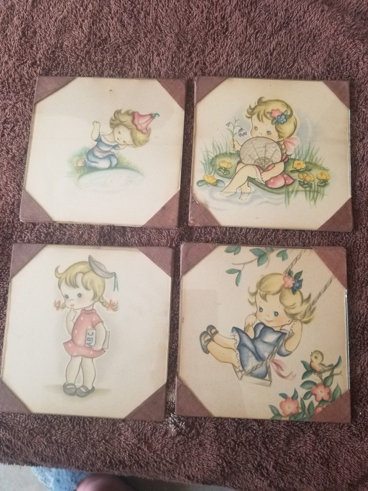 Vintage Girl's Wall Hangings 