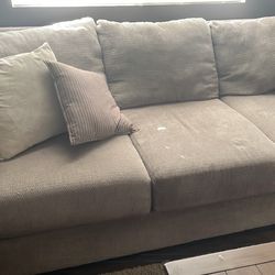 Grey Sofa Set – 3 Seater + Loveseat – $500 OBO