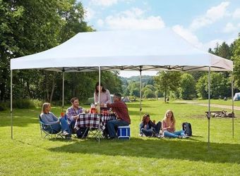 Brand New 10x20: Easy  Pop-Up Canopy Tent，white and blue