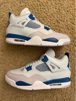 Size 10.5 (Brand new without box) - Air Jordan 4 military blue