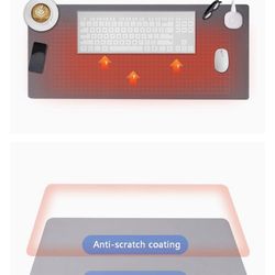Warm Desk Pad, Desk Heater, 2 Speeds Touch Control Heated Big Mouse Pad Hand Warmer, Desk Protector, 31.5" x 13" Extended Edition Gaming Mouse Mat, Ga