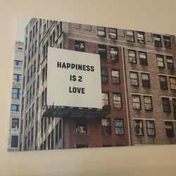 IKEA PJÄTTERYD “Happiness Is 2 Love” Canvas Wall Art, 100x70 cm