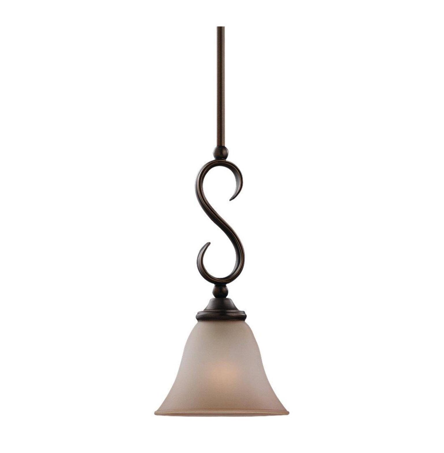 Sea Gull Lighting 61360-829 Rialto 1-Light Mini-Pendant Russet Bronze Finish