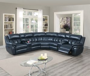 Leather gel Reclining Sectional