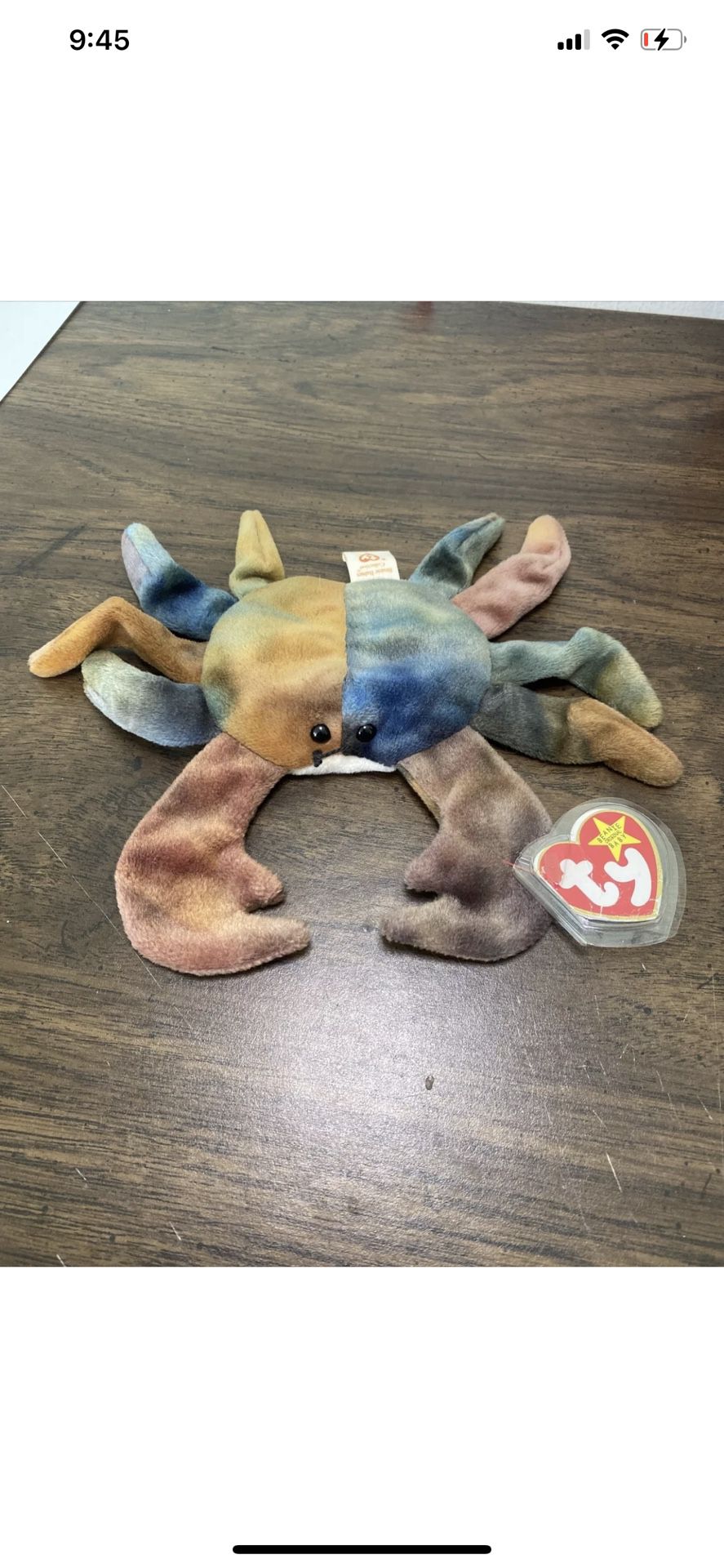 Ty Beanie Baby Claude the Crab With Errors
