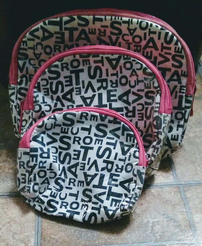 3 Victoria's Secret Makeup Bag Set