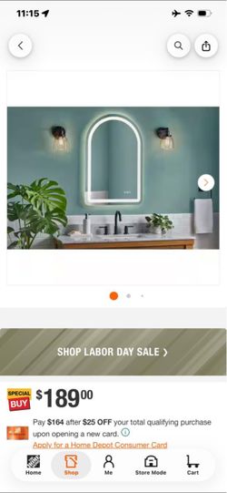 Arched LED Backlit Bathroom Mirror