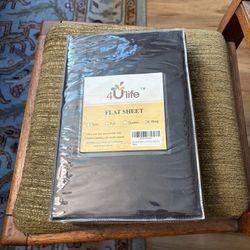 New King Flat Sheet - Black 