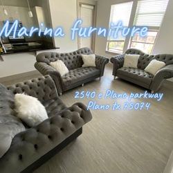 Furniture, Living Room Set Fabric Sofa