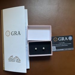 Moissanite diamond earrings