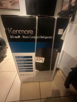 Premium Kenmore 3.1 cu. ft. Compact Refrigerator – Black | Dual‑Door Mini Fridge w/ Freezer | Perfect for Dorms, Bedrooms, Offices & Small Apartments
