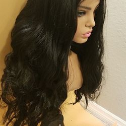 Lace Front Wig Black Wavy BRAND NEW