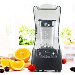 1.8L Electric Soundproof Cover Blender, Commercial Smoothie Maker Mixer Electric Smoothie Maker Fruit Juicer Ice Crusher Soundproof Heavy Duty Smoothi