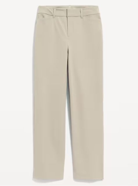 High-Waisted Pixie Straight Pants - Old Navy size 16 - Beige
