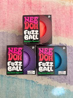 NeeDoh Fuzz Ball (Purple/Orange/Blue)