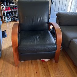 Real leather recliner 