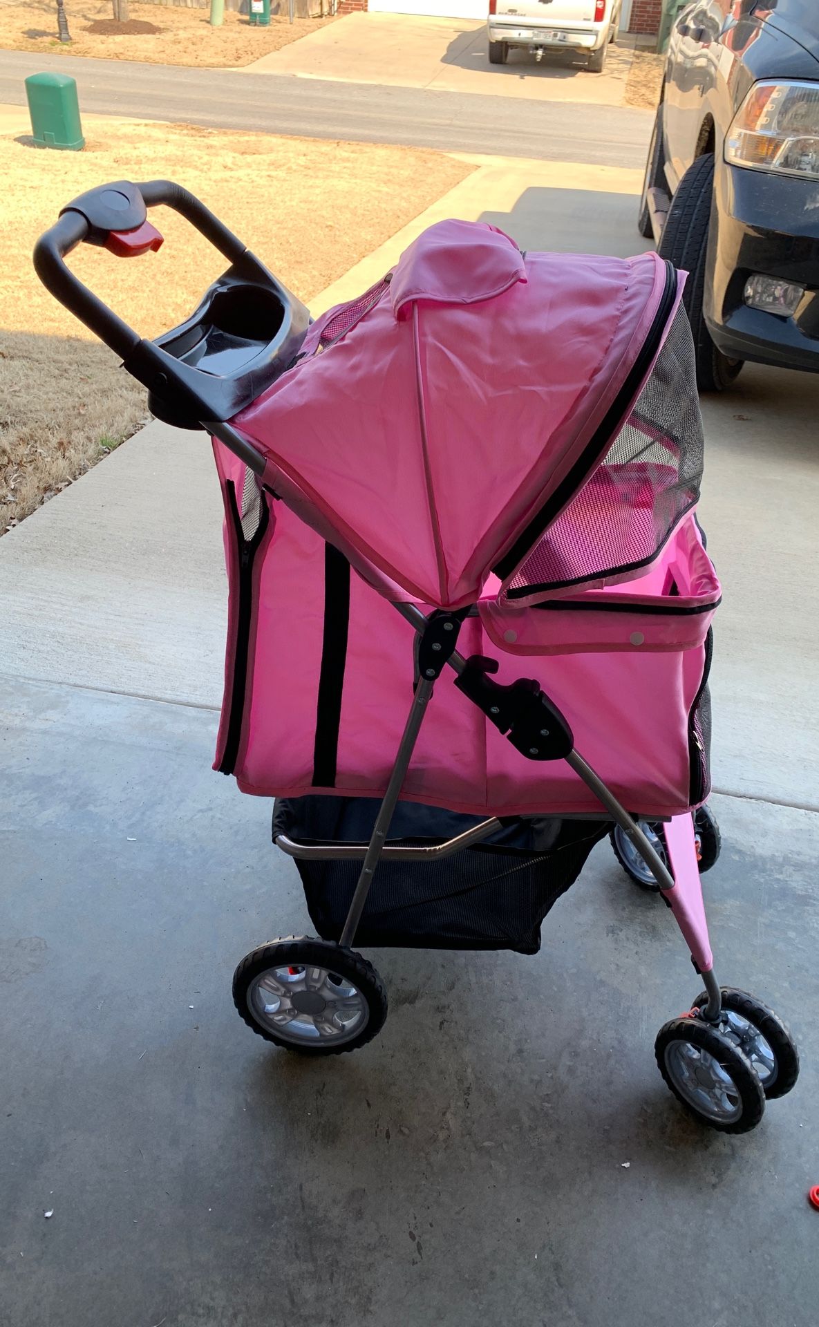 Small pink dog stroller NEW