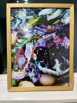 Photography Prints Set of 2, Pomegranate & Wisteria + "The Banana Stage," Framed