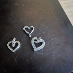 Diamond Heart Shaped Pendants 