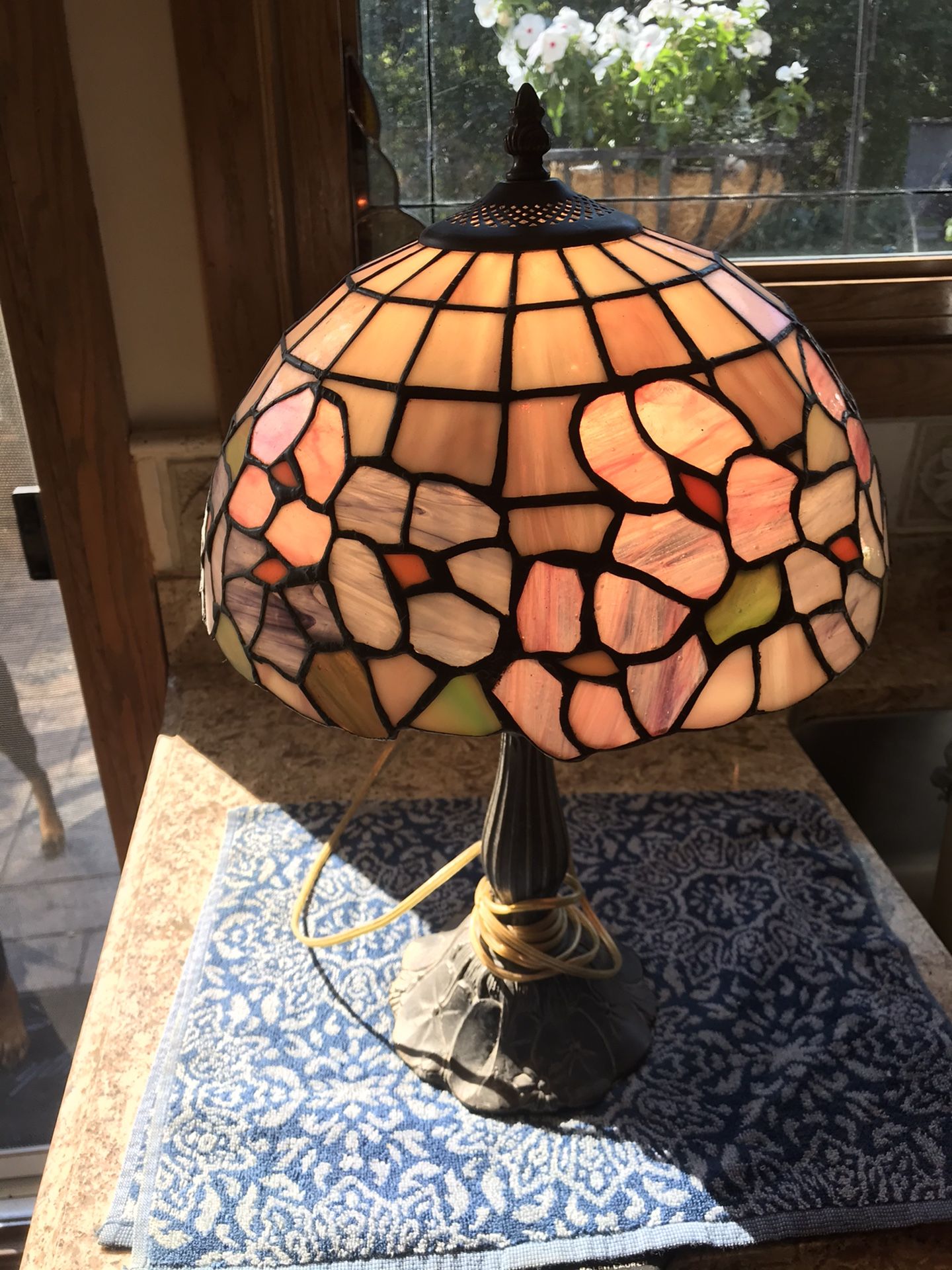 Stain glass lamp vintage