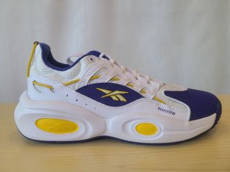 Reebok Solution Mid Iverson GW4377 'White Purple Yellow' BBall Sneaker Size 8M