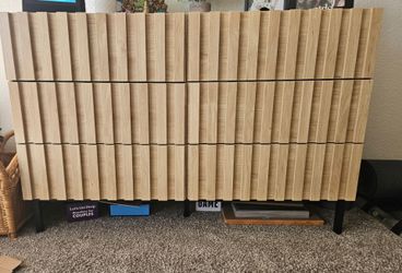 Modern Wood Dresser with Fluted Drawer Fronts